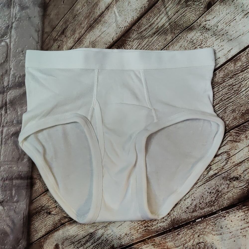 Club Room White Underwear Elastic Band Briefs M NEW Utility Comfy Casual Classic